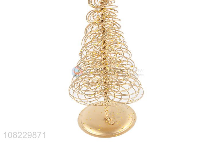 Top product gold iron wire Christmas tree for Xmas home decoration