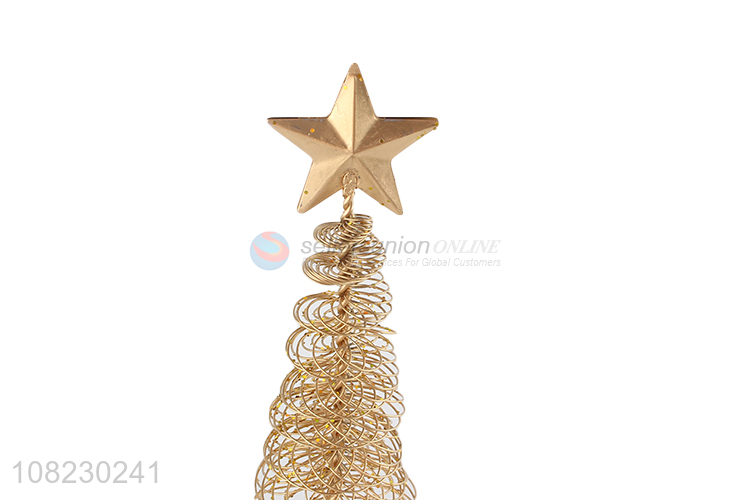 Customized home decorations metal wire Christmas tree iron crafts