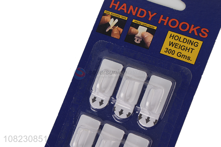 Yiwu market white household sticky hooks with top quality