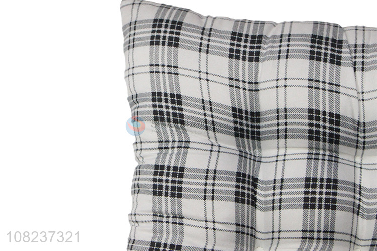 China supplier stuffed stool cushion plaid chair cushion with ties