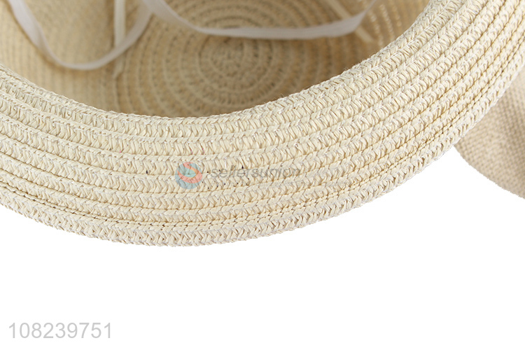 Wholesale price cartoon woven straw hat for girls