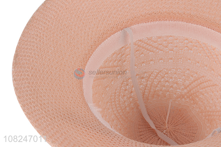 China supplier pink cute sunhat ladies fashion straw hat