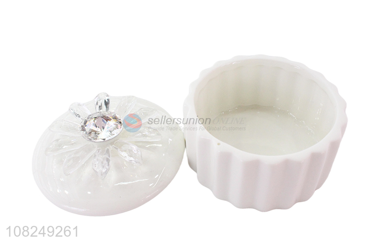 China wholesale ceramic delicate desktop decoration jewelry box