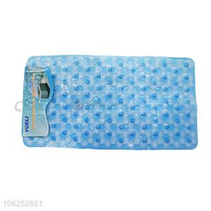 Yiwu market rectangular anti-slip pvc bath mat with suction cups