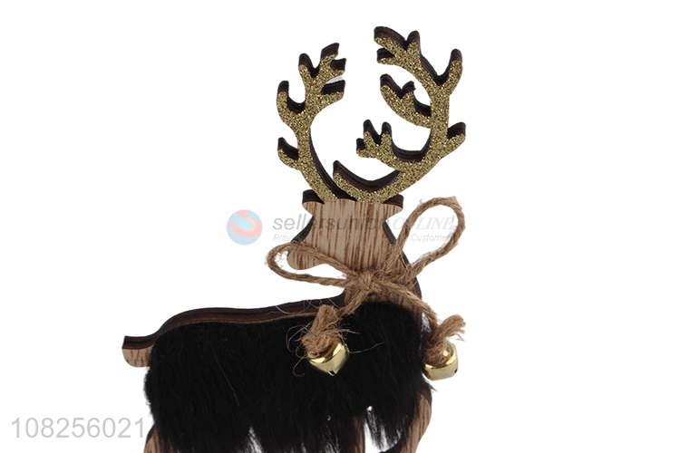 Hot selling Christmas tabletop decoration wooden reindeer ornaments