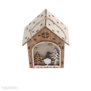 Good price wooden house hanging ornament farmhouse Christmas decor