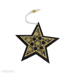 Best selling wooden star ornament Christmas wood hanging decoration
