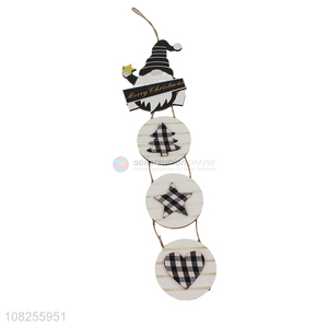 Wholesale wooden hanging ornament Christmas party wall decoration