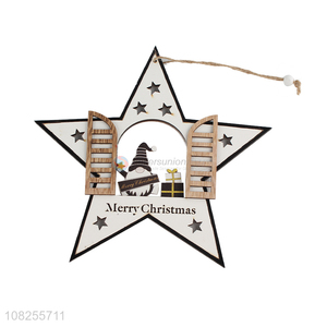 Wholesale Christmas tree wall hanging wooden ornament party decoration