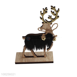 Hot selling Christmas tabletop decoration wooden reindeer ornaments