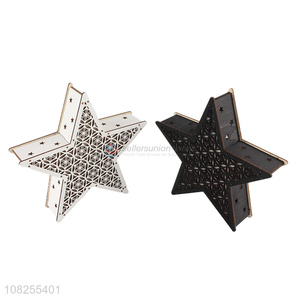 China imports Christmas tabletop wooden ornaments wood star craft