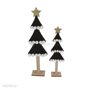 Best selling wooden Christmas tree ornaments Christmas table decor