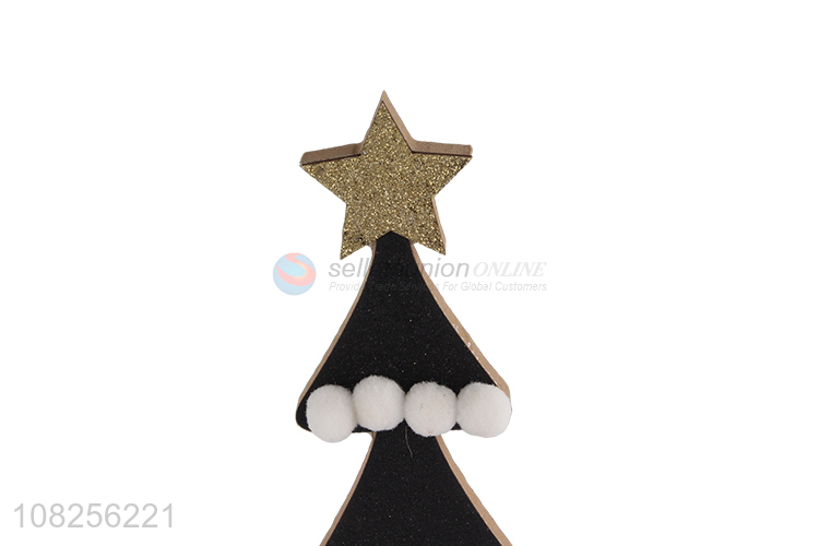 Best selling wooden Christmas tree ornaments Christmas table decor