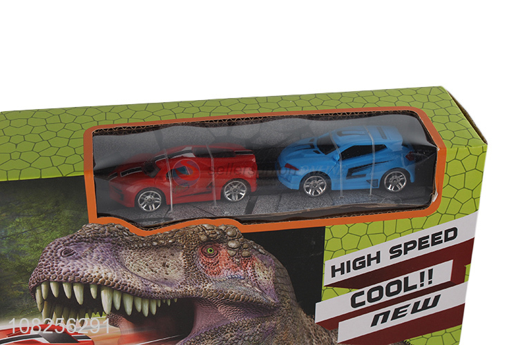 Top products creative dinosaur slot toys high speed car toys