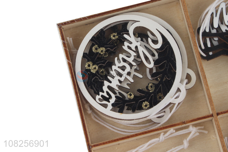 China supplier christmas ornaments wooden party sign
