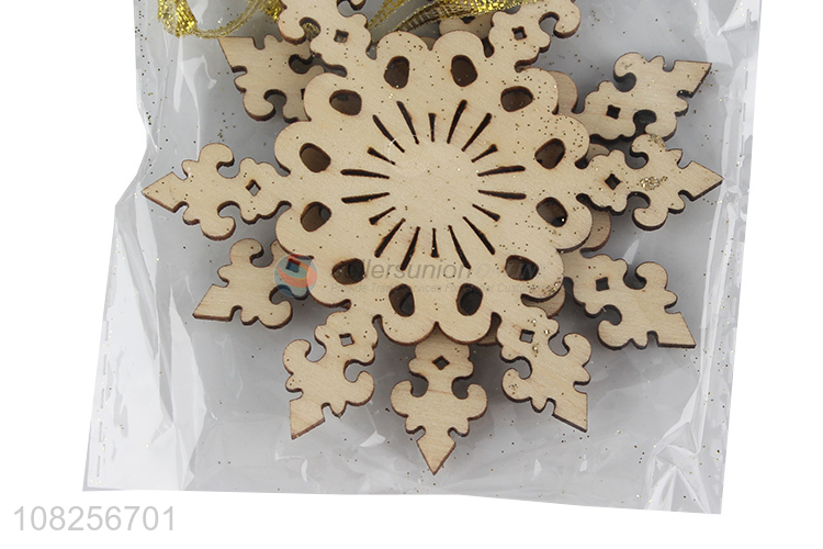 Hot sale creative wooden decoration christmas pendant
