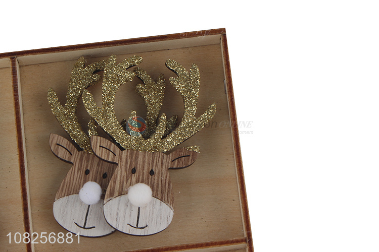 Factory wholesale wooden antlers christmas decoration