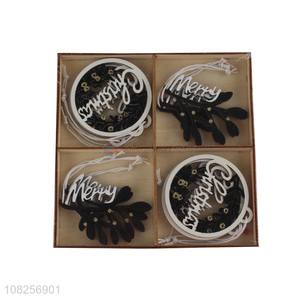 China supplier christmas ornaments wooden party sign