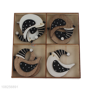 Yiwu wholesale wooden birds ornament christmas supplies