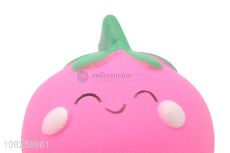 Good price soft stress relief squishy rising strawberry sticker