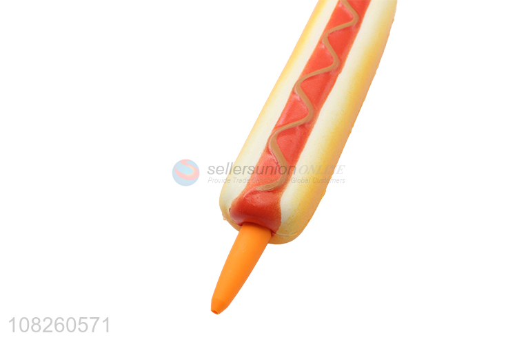 Wholesale price cartoon hotdog vent toy signing pen