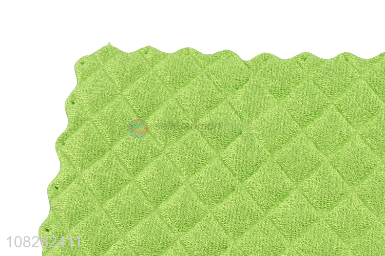 China factory green soft household cleaning cloth for kitchen