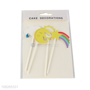 New design cute paper cartoon cake topper for cake decoration