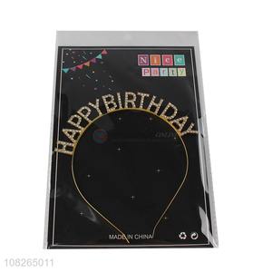 Hot selling happy birthday party hair hoop for hair decoration