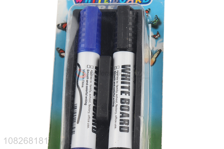 Hot Sale 2 Whiteboard Marker With Board Eraser Set