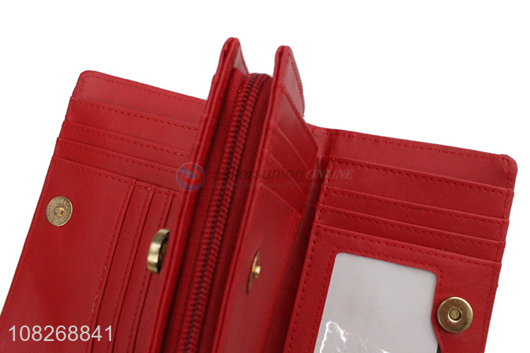 Wholesale faux leather crocodile wallet ladies clutch purse card case