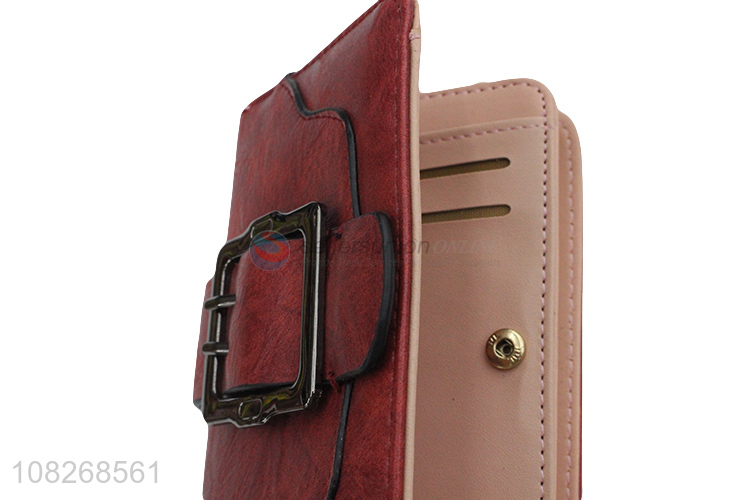 New arrival faux leather women wallets ladies purse money clip