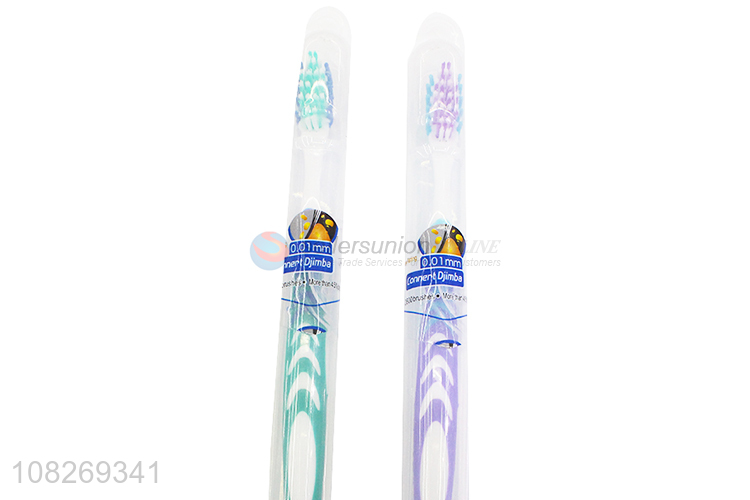 Best selling multicolor soft adult toothbrush for daily use