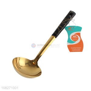 Yiwu direct sale long handle stainless steel soup spoon