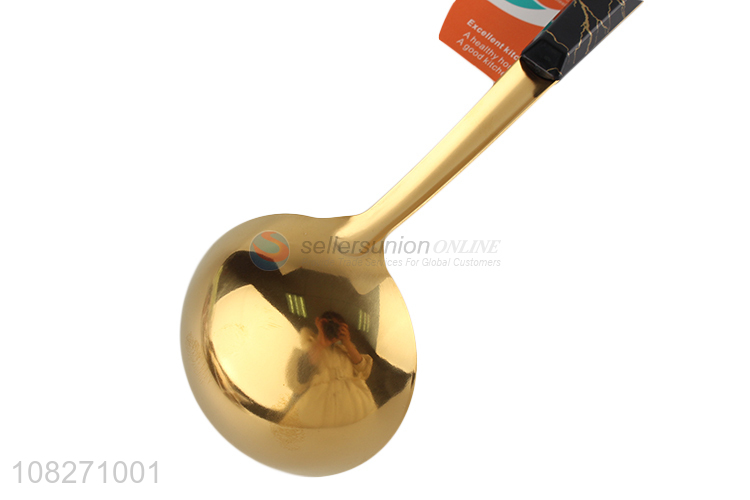 Yiwu direct sale long handle stainless steel soup spoon