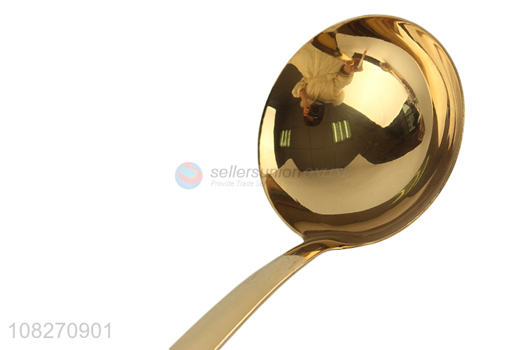 China wholesale creative golden soup spoon kitchen supplies