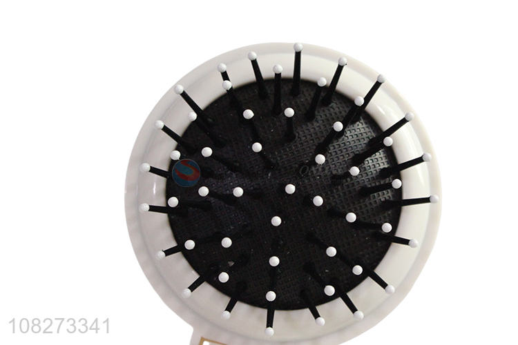 Online wholesale round folding hair comb with mirror