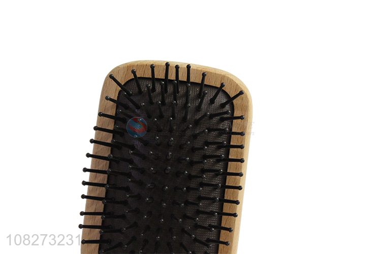 Factory supply portable wooden handle massage hair comb