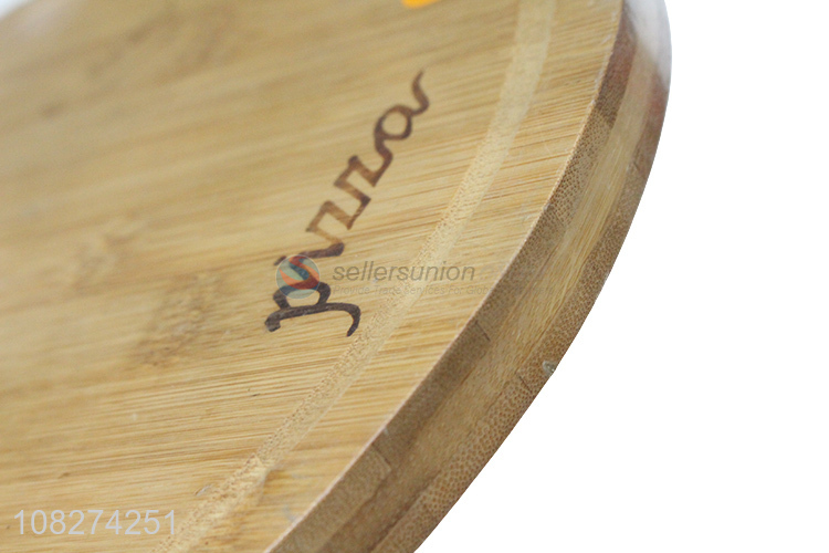 Wholesale round natural bamboo cutting board heavy duty chopping board