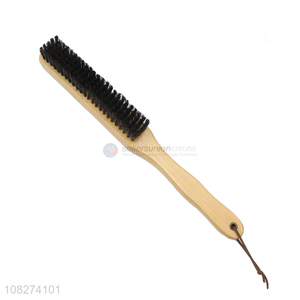 Wholesale custom logo wooden handle shoe cleaning brush scurbbing brush