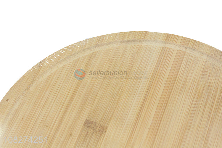 Wholesale round natural bamboo cutting board heavy duty chopping board