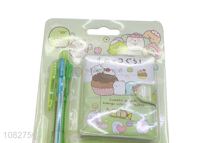 Good Quality Cute Notebook With Fluorescent Pen Set