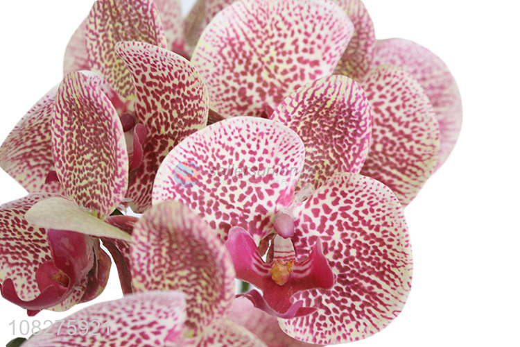 Good quality artificial orchid flowers with pot for indoor outdoor decor