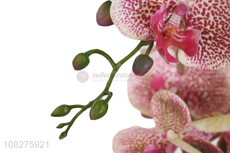 Good quality artificial orchid flowers with pot for indoor outdoor decor