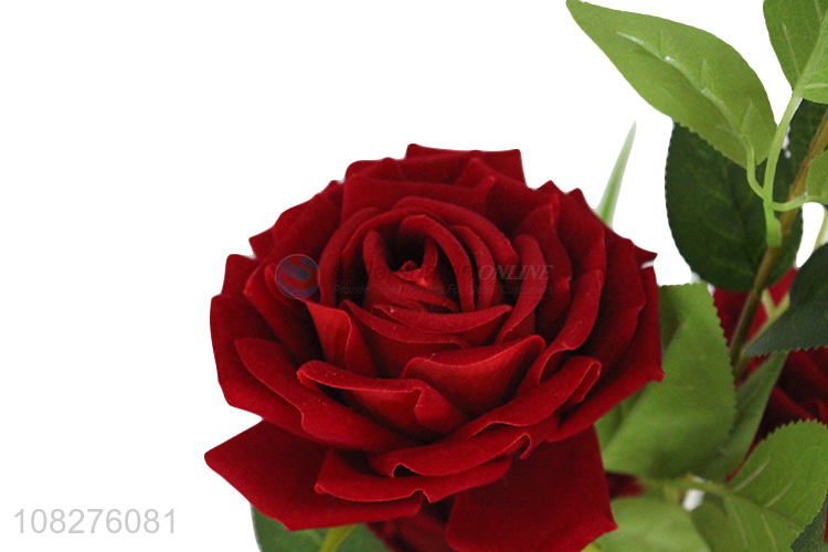 Best product artificial potted flower artificial diamond roses for decor