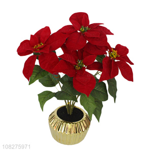 Good price fake flowers artificial Christmas flowers for holiday decoration