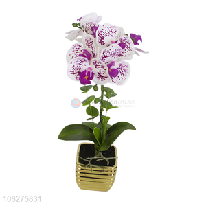 Yiwu market lifelike artificial flowers fake orchid flowers for decoration