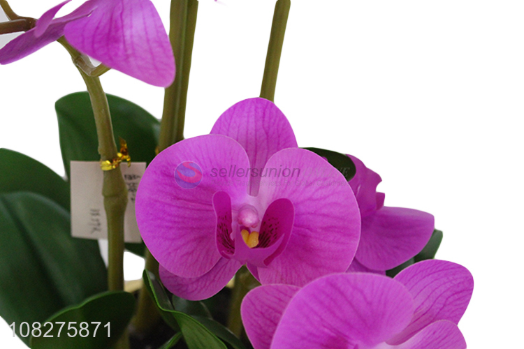 Good price realistic orchid flowers fake plants artificial potted flowers