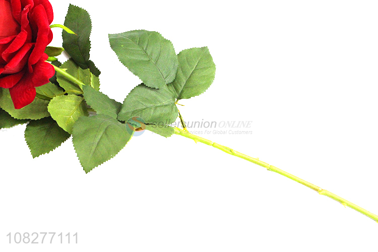 Low price 2heads natural artificial rose flower with top quality