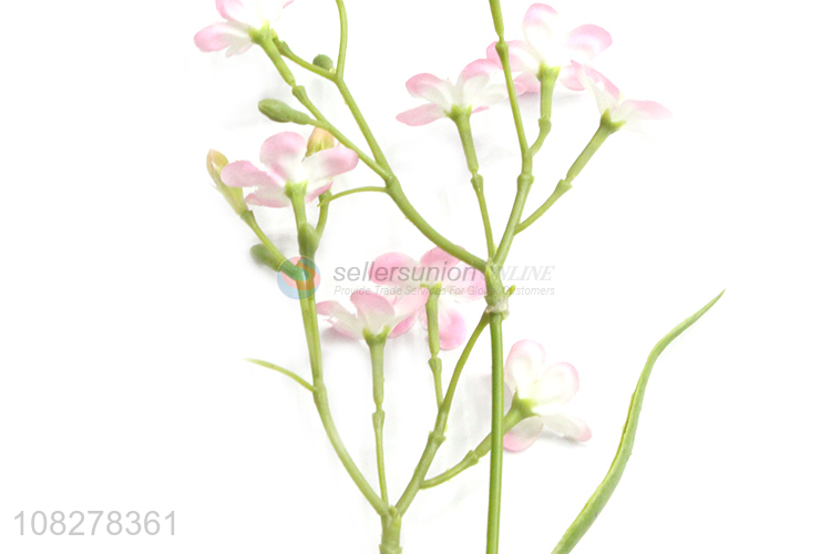 China supplier pink artificial flower office desktop ornament