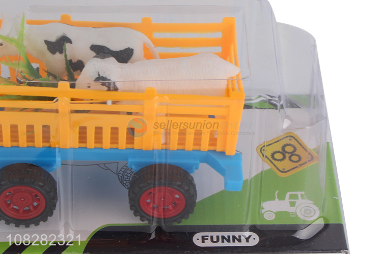 High quality plastic toy trailer boy kids toy car for sale